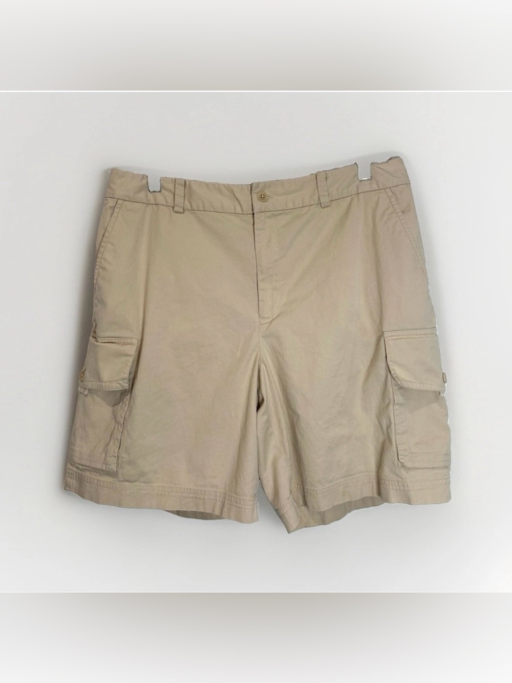 Lauren Ralph Lauren Cargo Shorts Women's Sz 12 Khaki Cotton Blend Preppy Casual